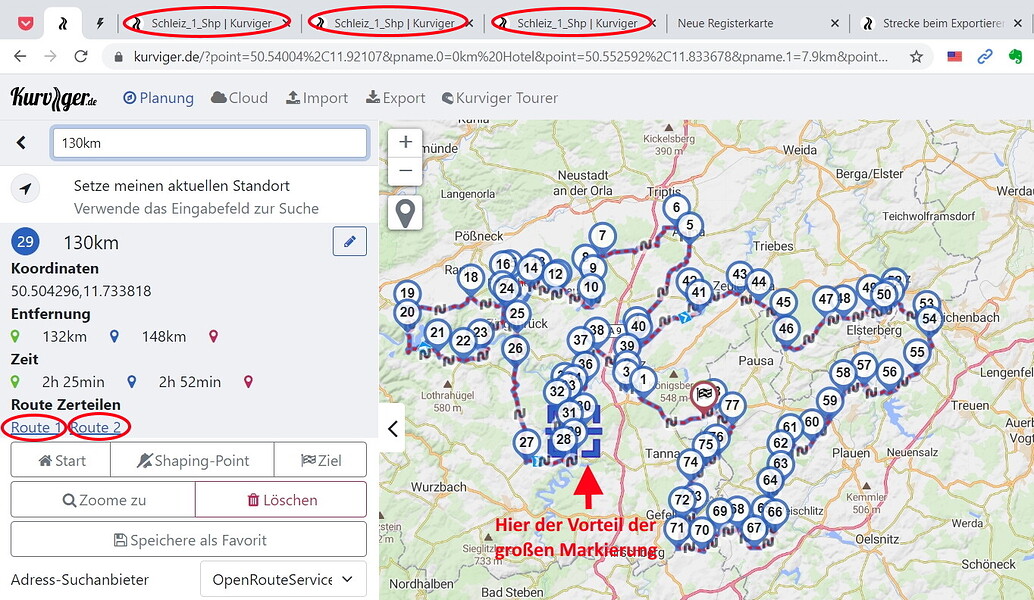 Strecke Beim Exportieren Teilen - Website - Kurviger Forum